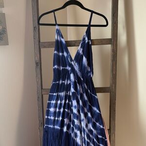 Beach By Exist Blue Tie-Dye Maxi Dress